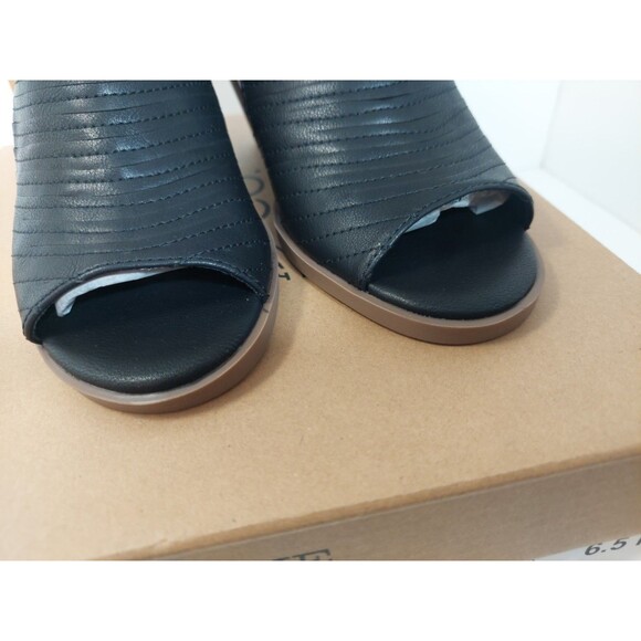 Frye and Co. Women's Size 6.5 Gianella Heeled Sandals 6.5M Black Open Heel Toe - Picture 4 of 14
